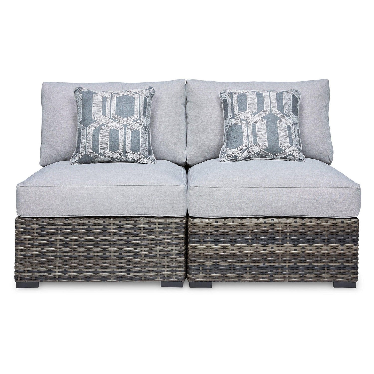 Harbor Court Armless Chair with Cushion (Set of 2) Ash-P459-846