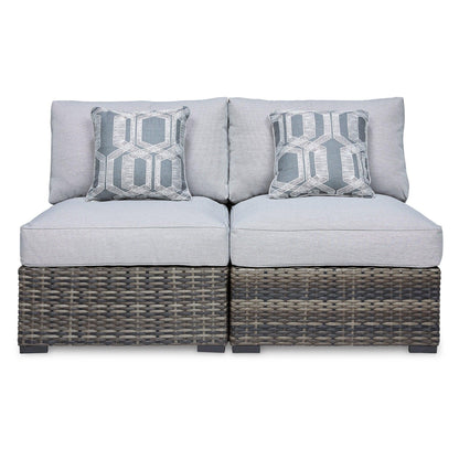 Harbor Court Armless Chair with Cushion (Set of 2) Ash-P459-846