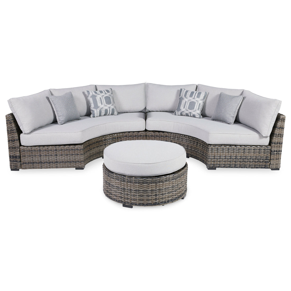 Harbor Court 2-Piece Outdoor Sectional with Ottoman Ash-P459P2