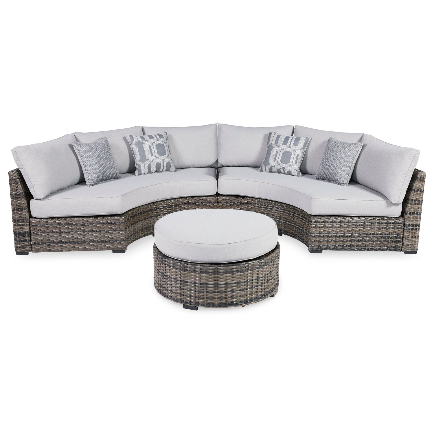 Harbor Court 2-Piece Outdoor Sectional with Ottoman Ash-P459P2