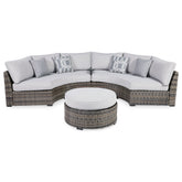 Harbor Court 2-Piece Outdoor Sectional with Ottoman Ash-P459P2