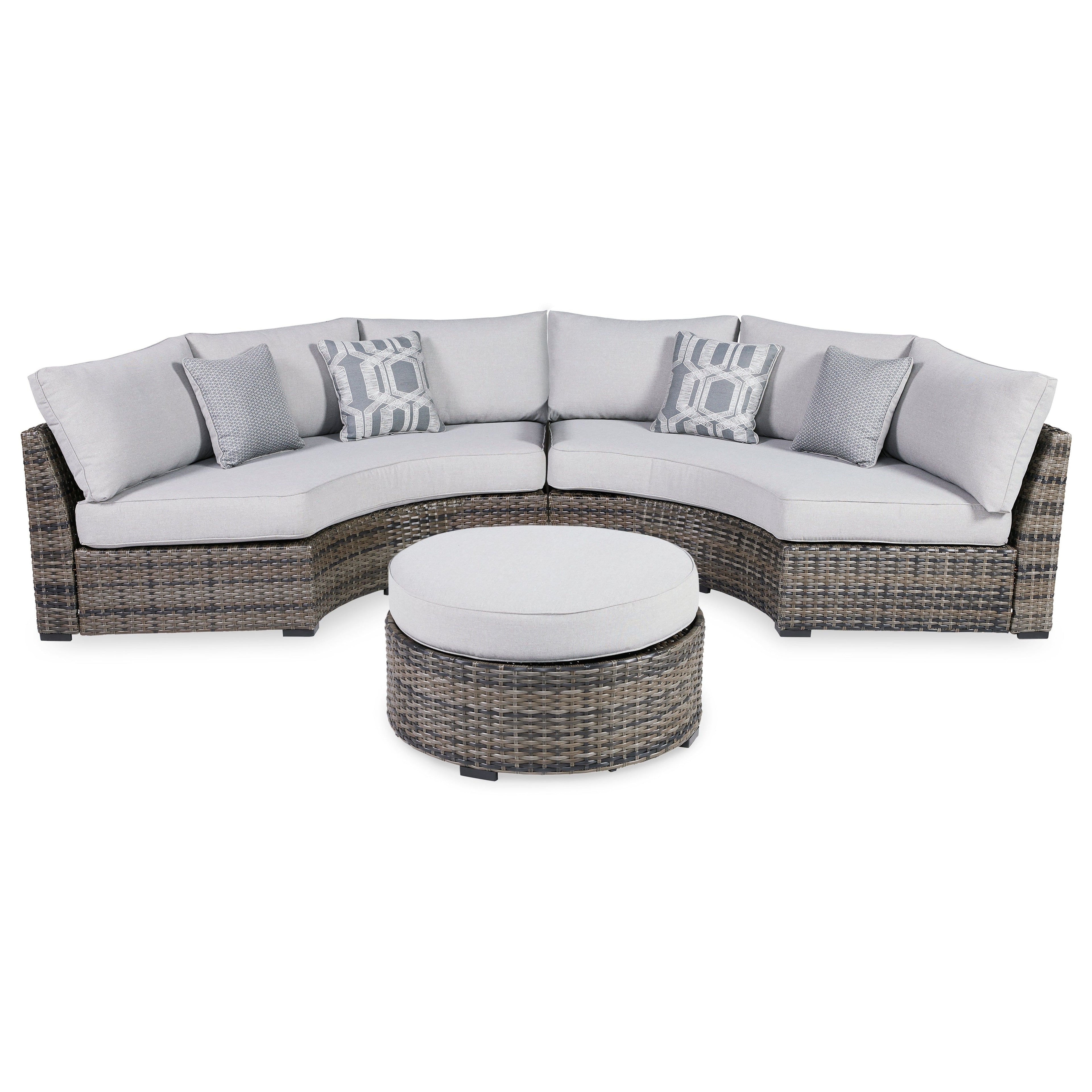 Harbor Court 2-Piece Outdoor Sectional with Ottoman Ash-P459P2