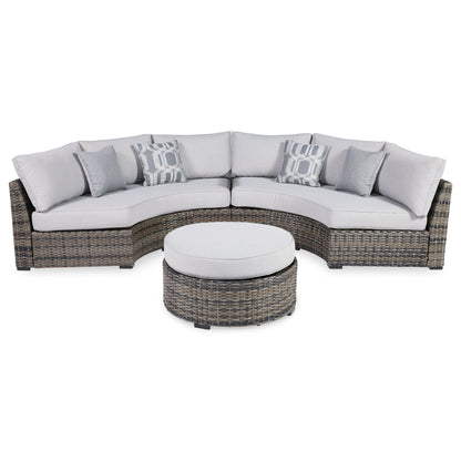 Harbor Court 2-Piece Outdoor Sectional with Ottoman Ash-P459P2