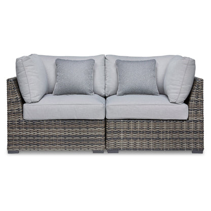 Harbor Court Corner with Cushion (Set of 2) Ash-P459-877