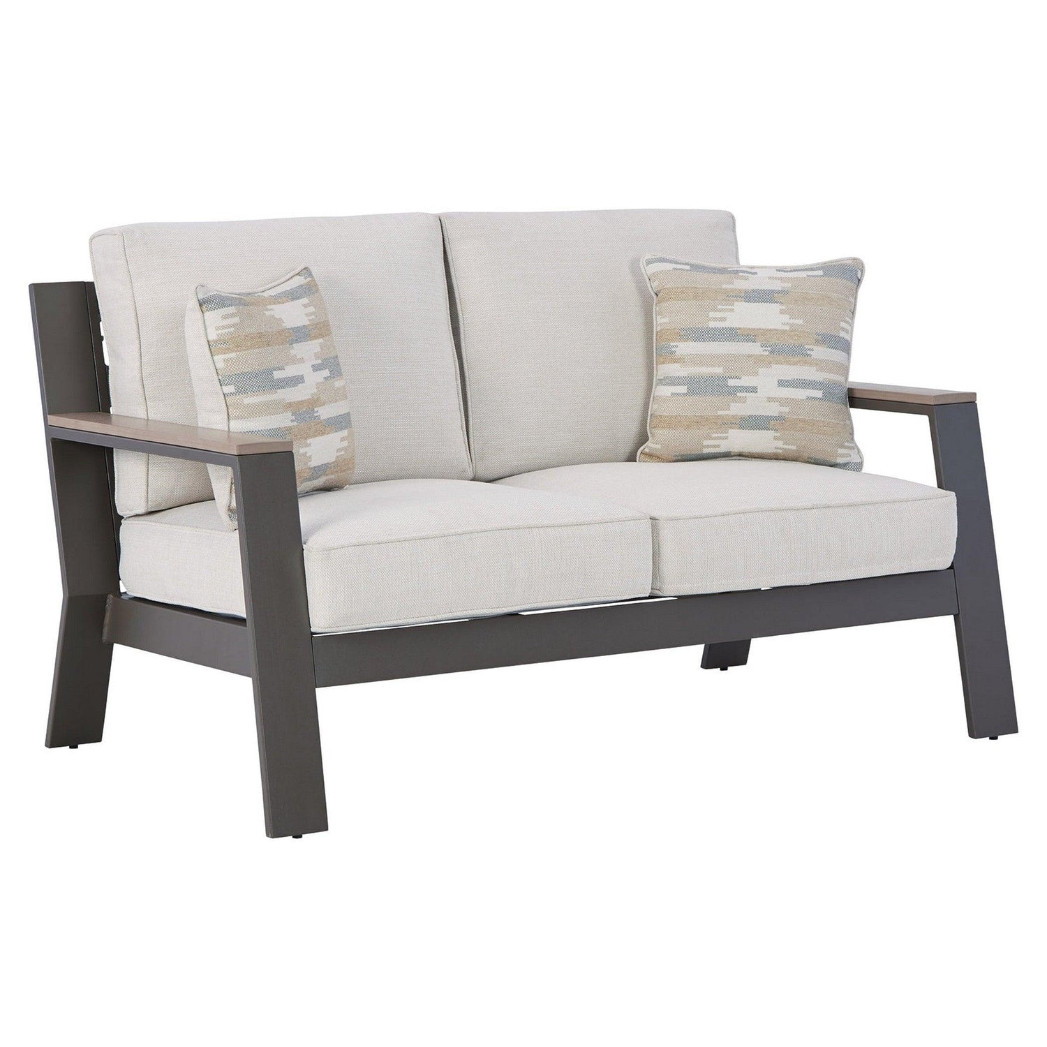 Tropicava Outdoor Loveseat with Cushion Ash-P514-835