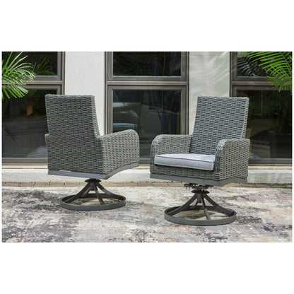 Elite Park Swivel Chair with Cushion (Set of 2) Ash-P518-602A