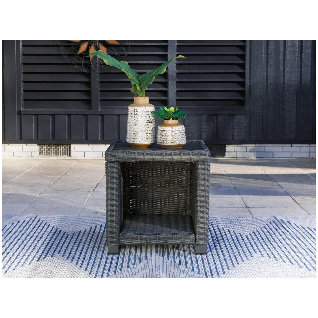 Elite Park Outdoor End Table Ash-P518-702