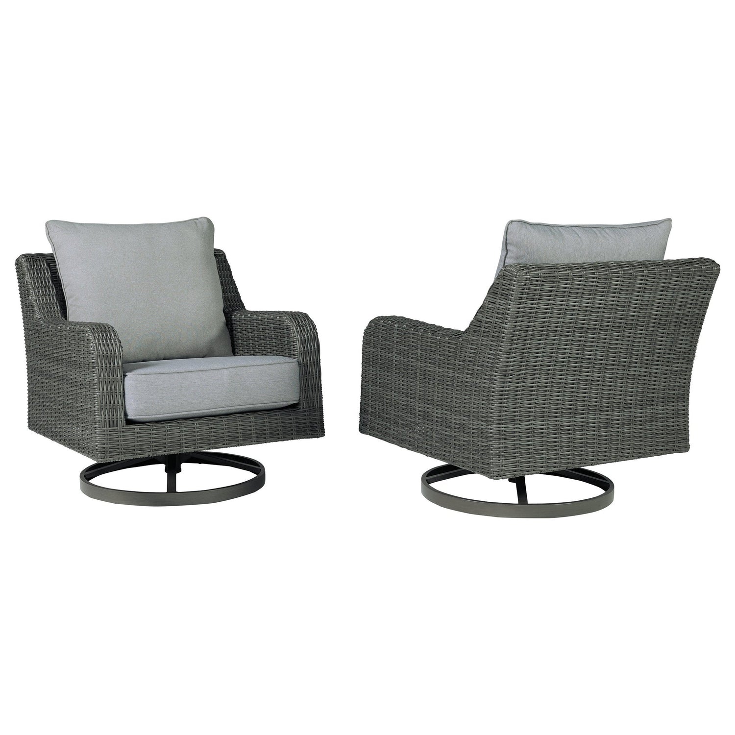 Elite Park Outdoor Swivel Lounge with Cushion Ash-P518-821