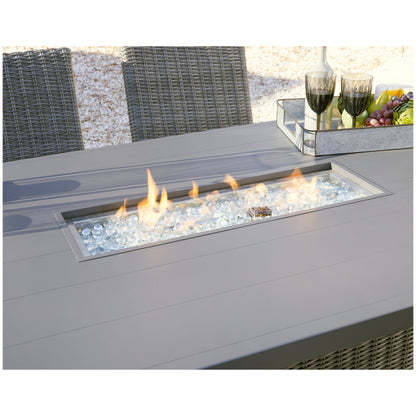 Palazzo Outdoor Bar Table with Fire Pit Ash-P520-665