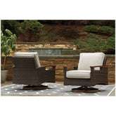 Paradise Trail Swivel Lounge Chair (Set of 2) Ash-P750-821