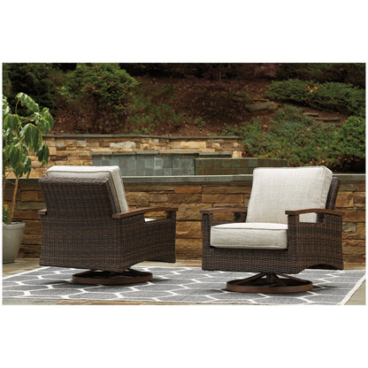 Paradise Trail Swivel Lounge Chair (Set of 2) Ash-P750-821