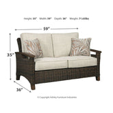 Paradise Trail Loveseat with Cushion Ash-P750-835