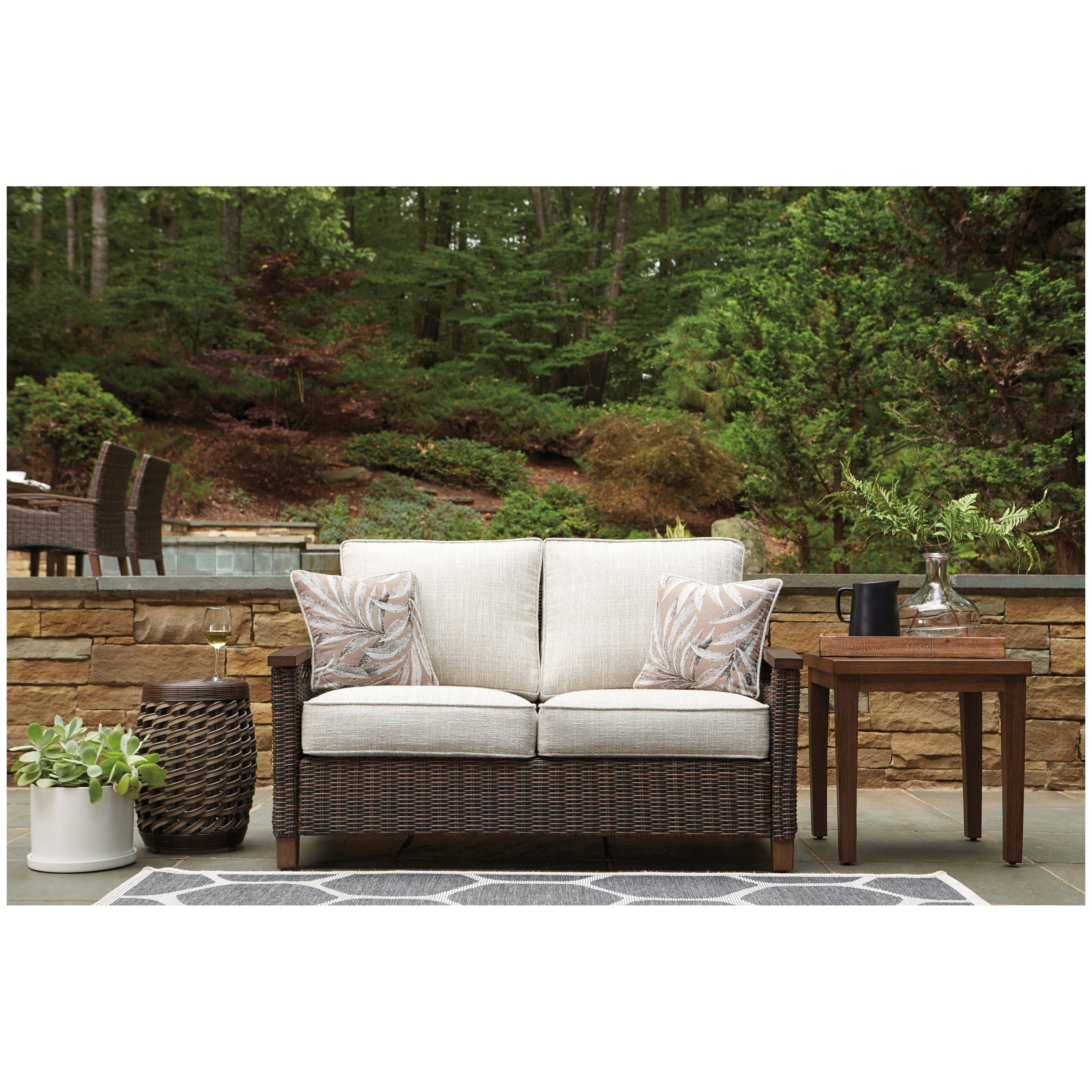 Paradise Trail Loveseat with Cushion Ash-P750-835