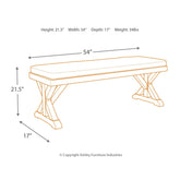 Beachcroft Outdoor Dining Table with 4 Chairs and Bench Ash-P791P4