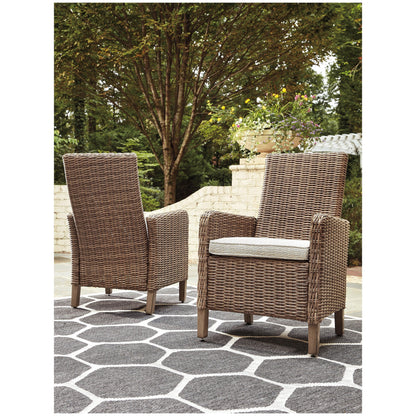 Beachcroft Arm Chair with Cushion (Set of 2) Ash-P791-601A