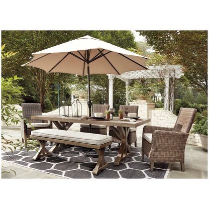 Beachcroft Dining Table with Umbrella Option Ash-P791-625