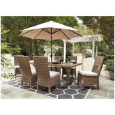 Beachcroft Outdoor Dining Table with 6 Chairs Ash-P791P1