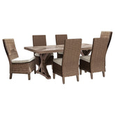 Beachcroft Outdoor Dining Table with 6 Chairs Ash-P791P1