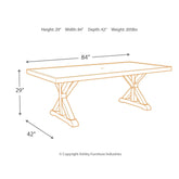 Beachcroft Outdoor Dining Table with 6 Chairs Ash-P791P1