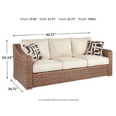 Beachcroft Sofa with Cushion Ash-P791-838