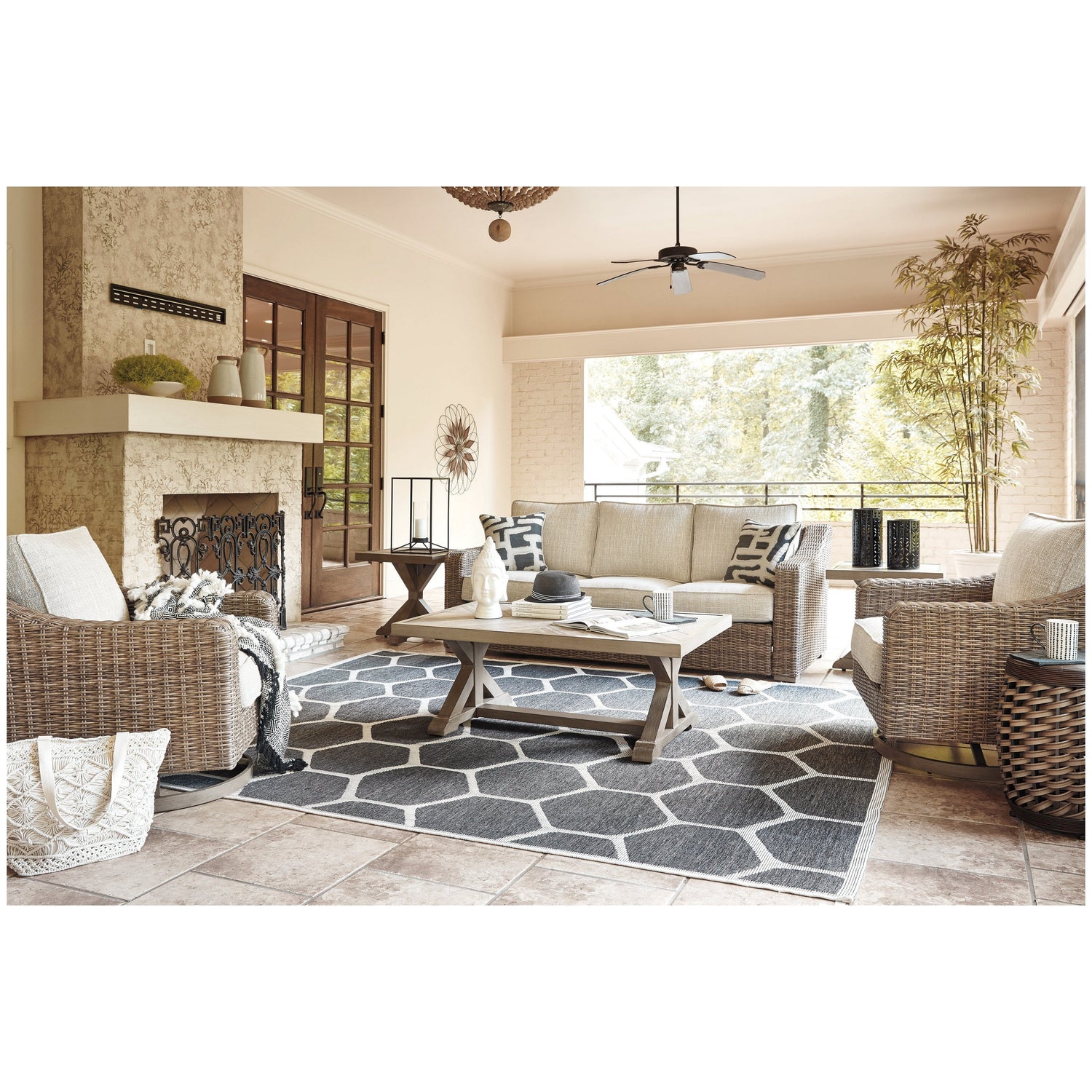 Beachcroft Sofa with Cushion Ash-P791-838