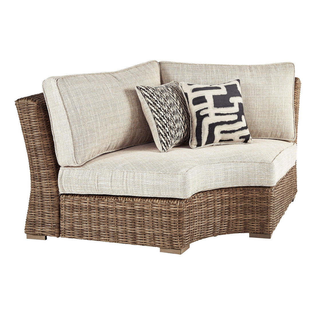 Beachcroft Curved Corner Chair with Cushion Ash-P791-851