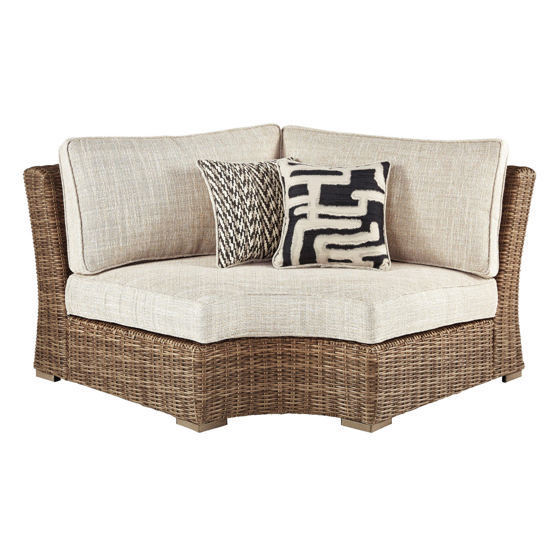 Beachcroft Curved Corner Chair with Cushion Ash-P791-851