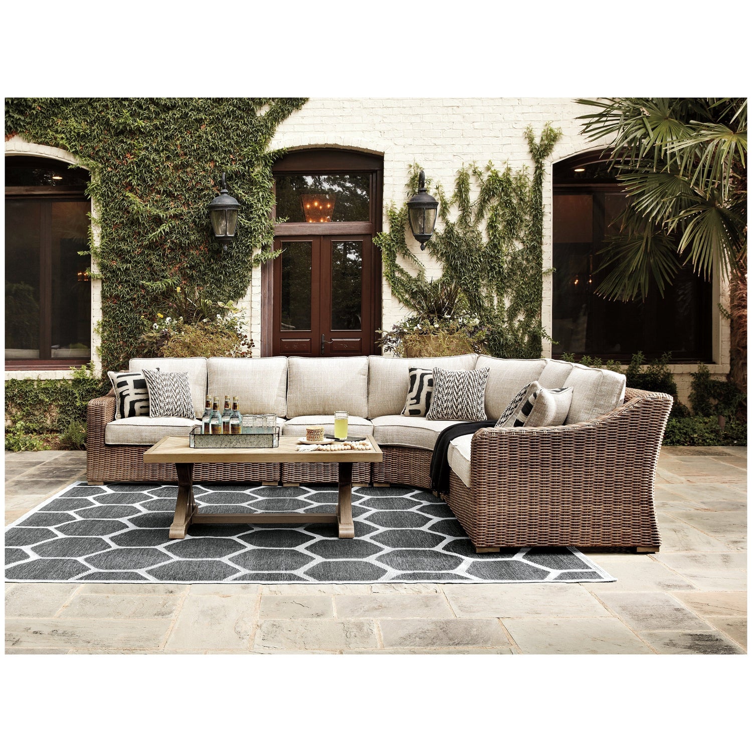 Beachcroft 4-Piece Outdoor Seating Set Ash-P791P7