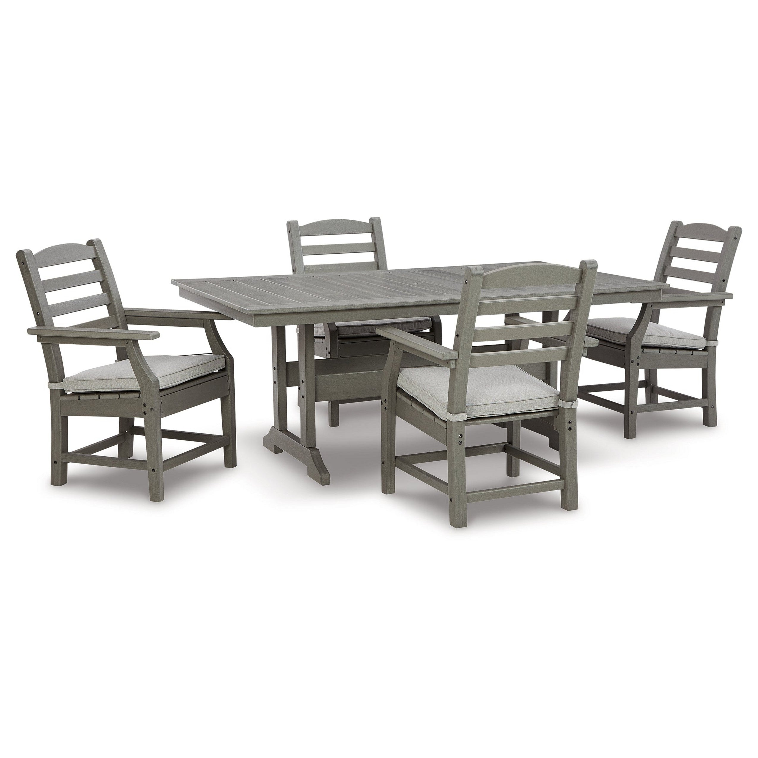 Visola Outdoor Dining Table with 4 Chairs Ash-P802P4