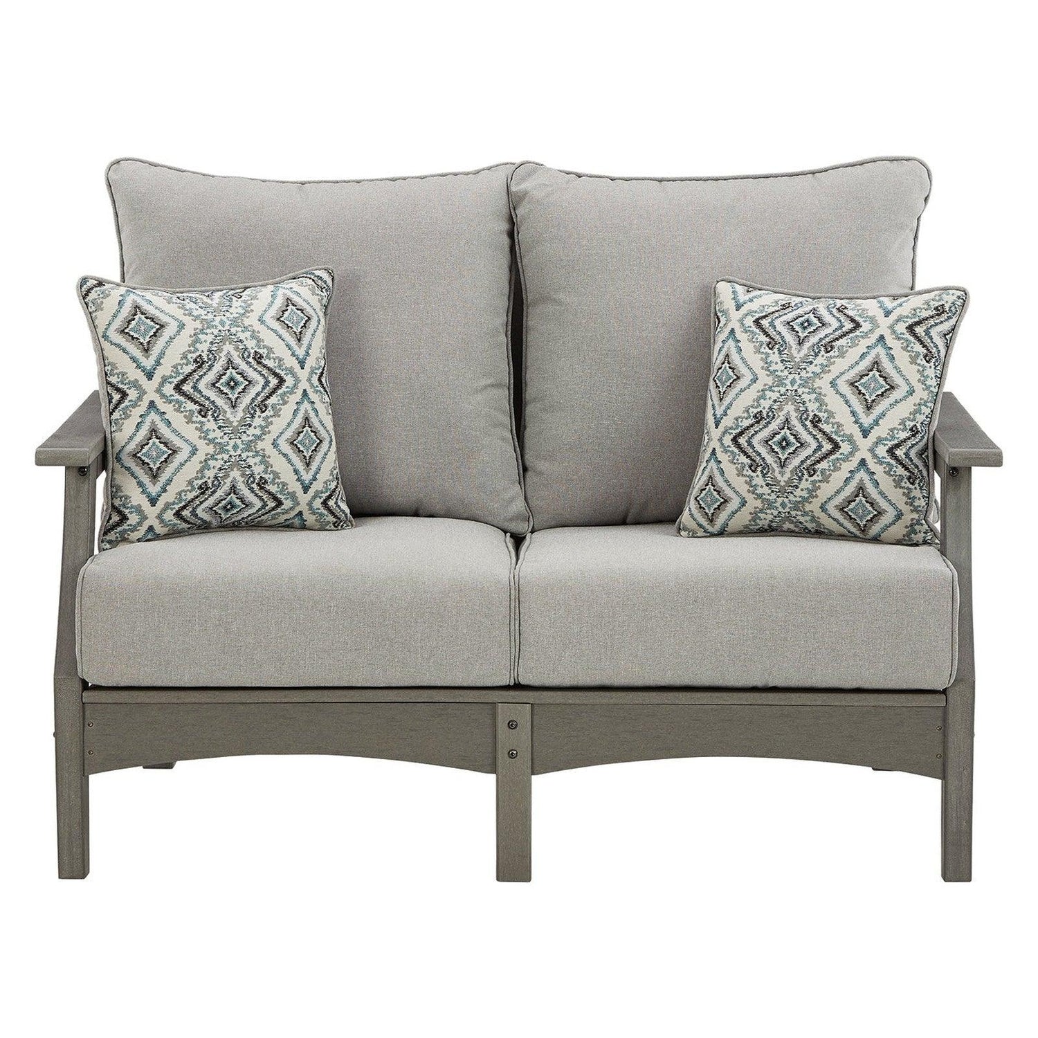 Visola Outdoor Loveseat with Cushion Ash-P802-835