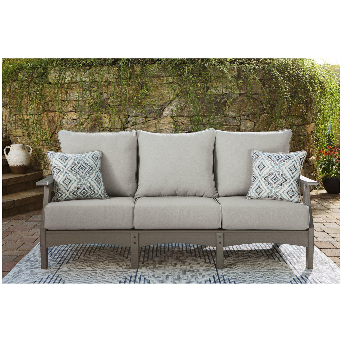 Visola Outdoor Sofa with Cushion Ash-P802-838