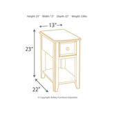 Breegin Chairside End Table Ash-T007-371