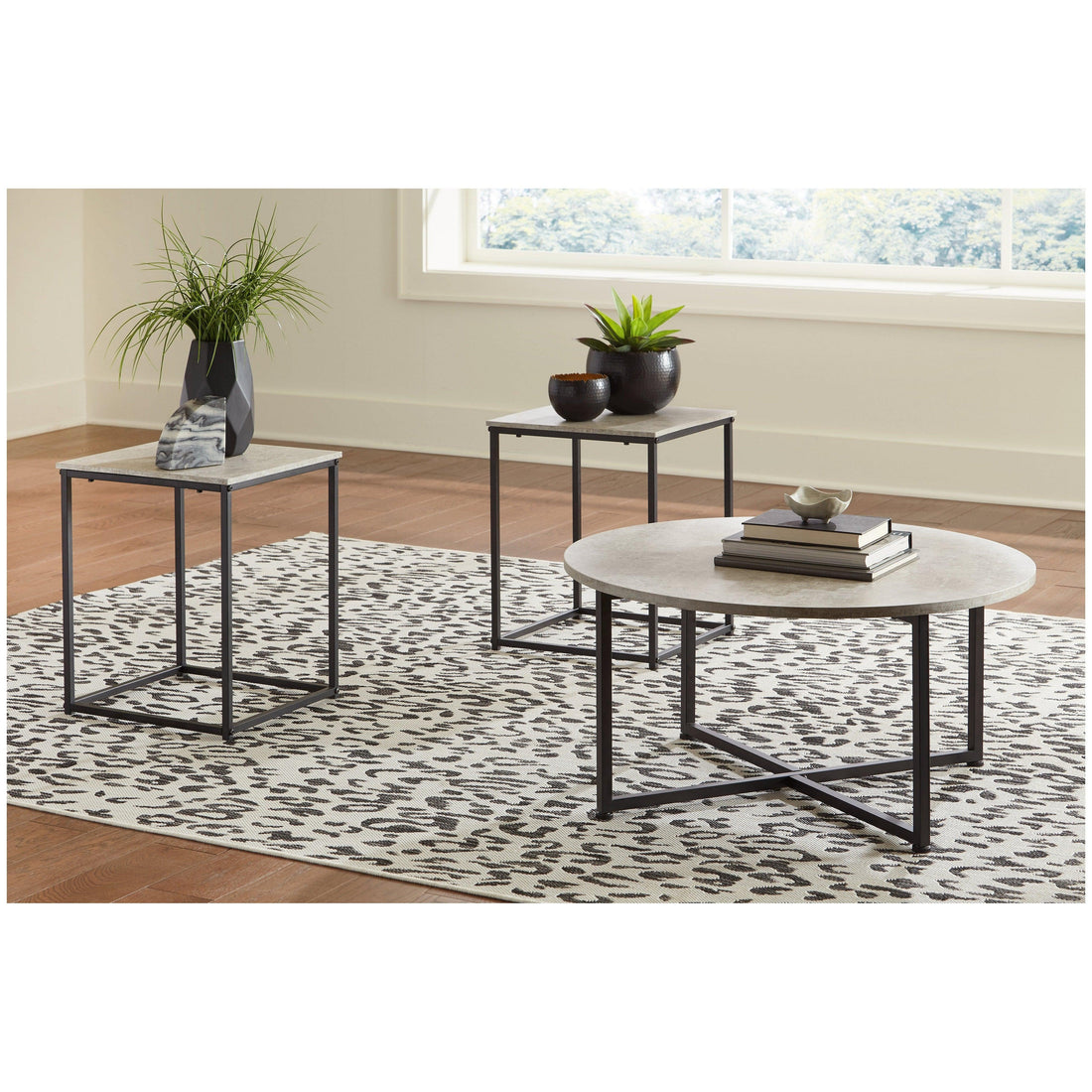 Lazabon Table (Set of 3) Ash-T102-13