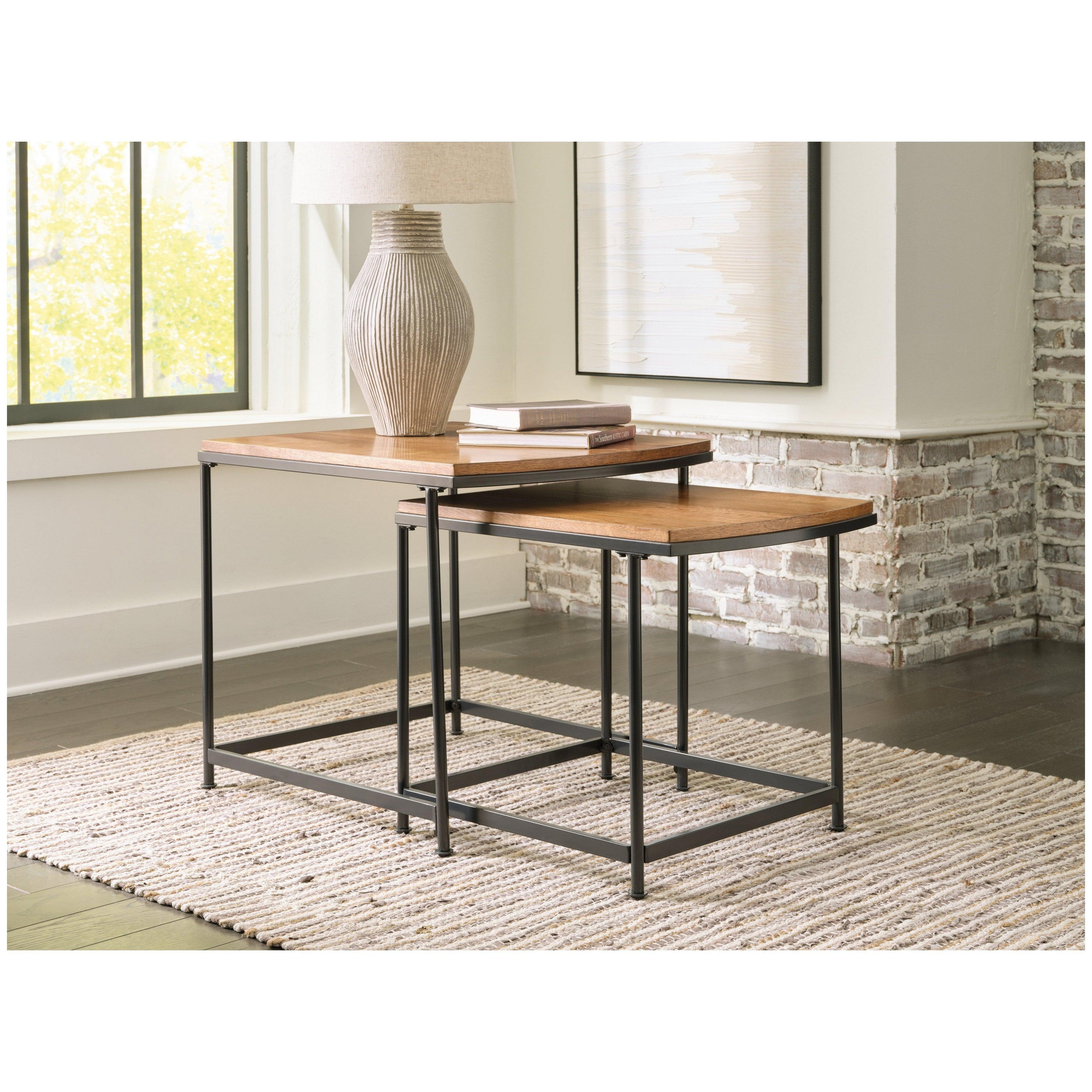 Drezmoore Nesting End Table (Set of 2) Ash-T163-16