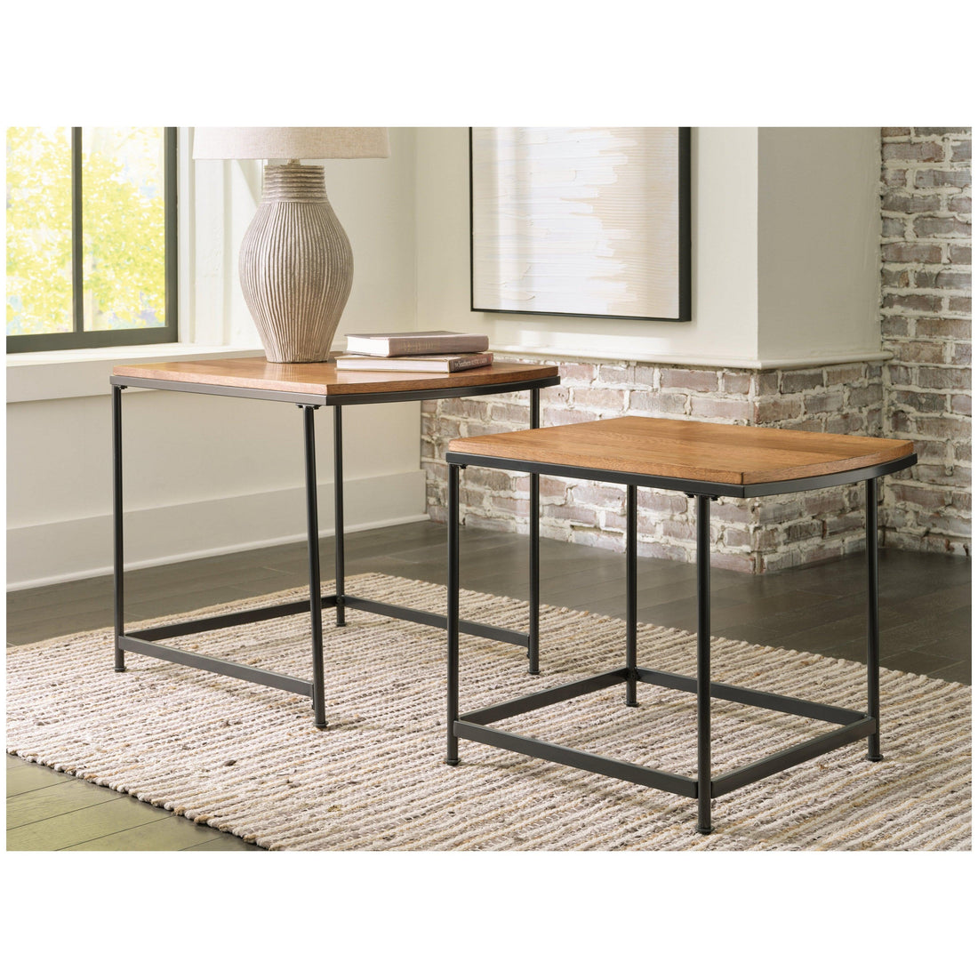 Drezmoore Nesting End Table (Set of 2) Ash-T163-16