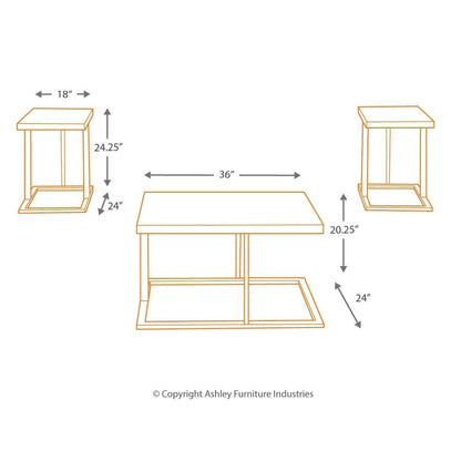 Airdon Table (Set of 3) Ash-T194-13