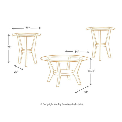 Fantell Table (Set of 3) Ash-T210-13