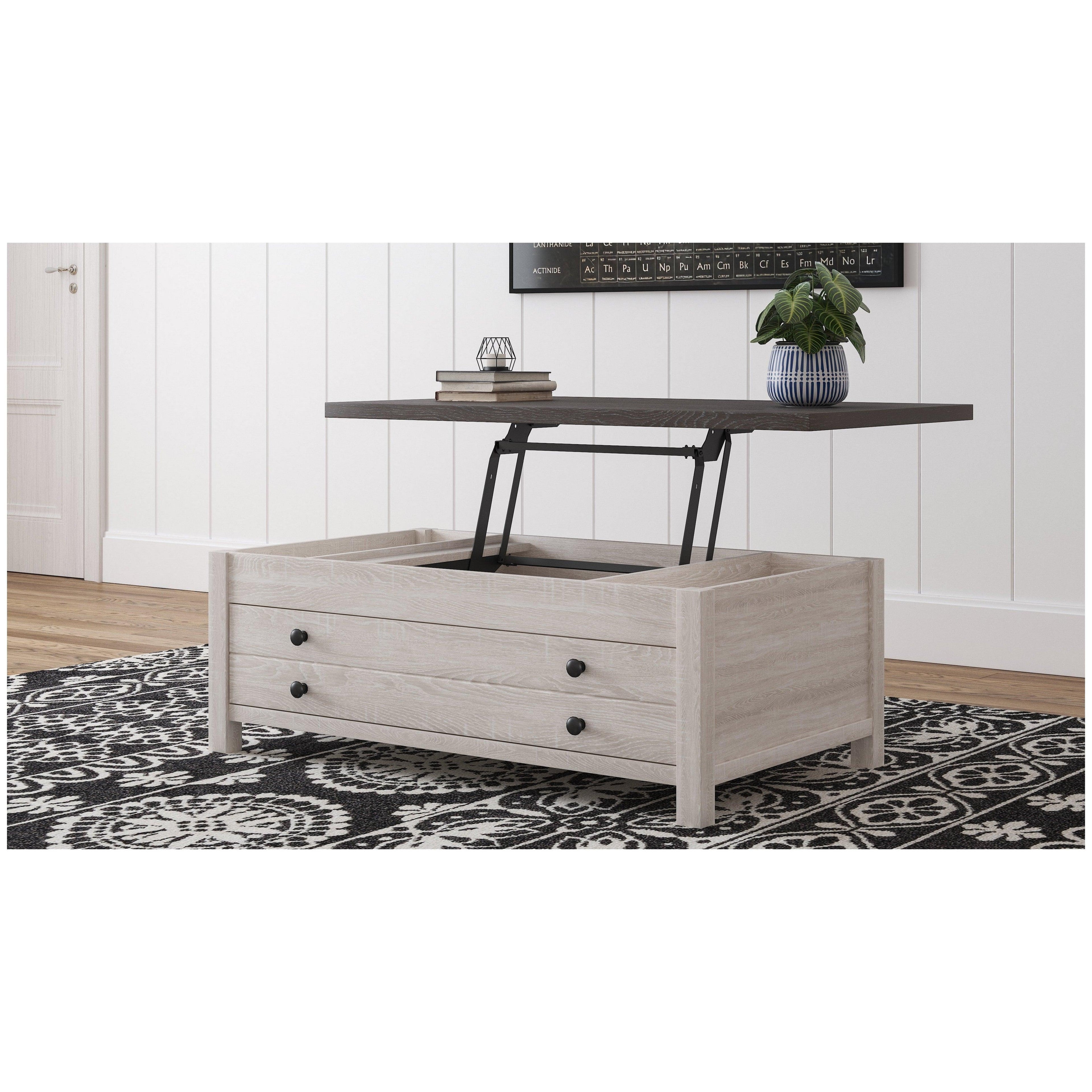 Dorrinson Coffee Table with Lift Top Ash-T287-9