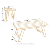 Noorbrook Table (Set of 3) Ash-T351-13