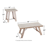Carynhurst Table (Set of 3) Ash-T356-13
