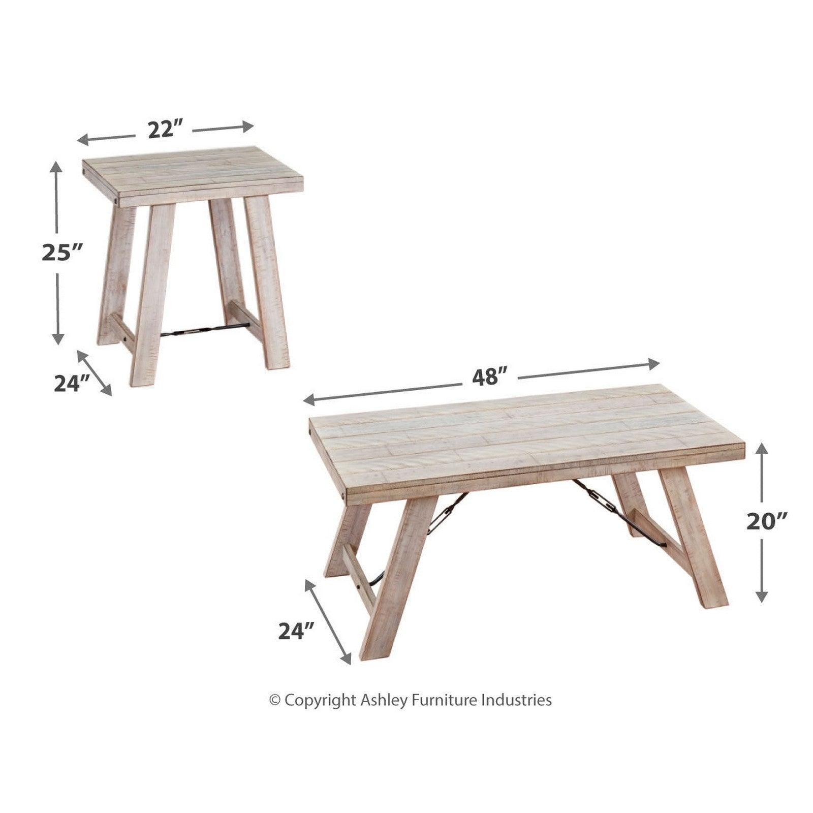 Carynhurst Table (Set of 3) Ash-T356-13