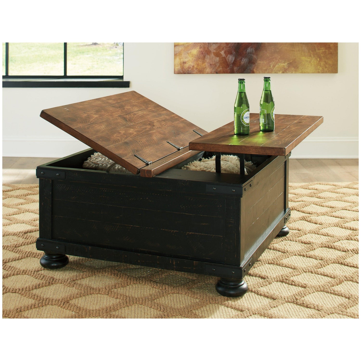 Valebeck Coffee Table with Lift Top Ash-T468-00