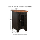 Valebeck Chairside End Table Ash-T468-7