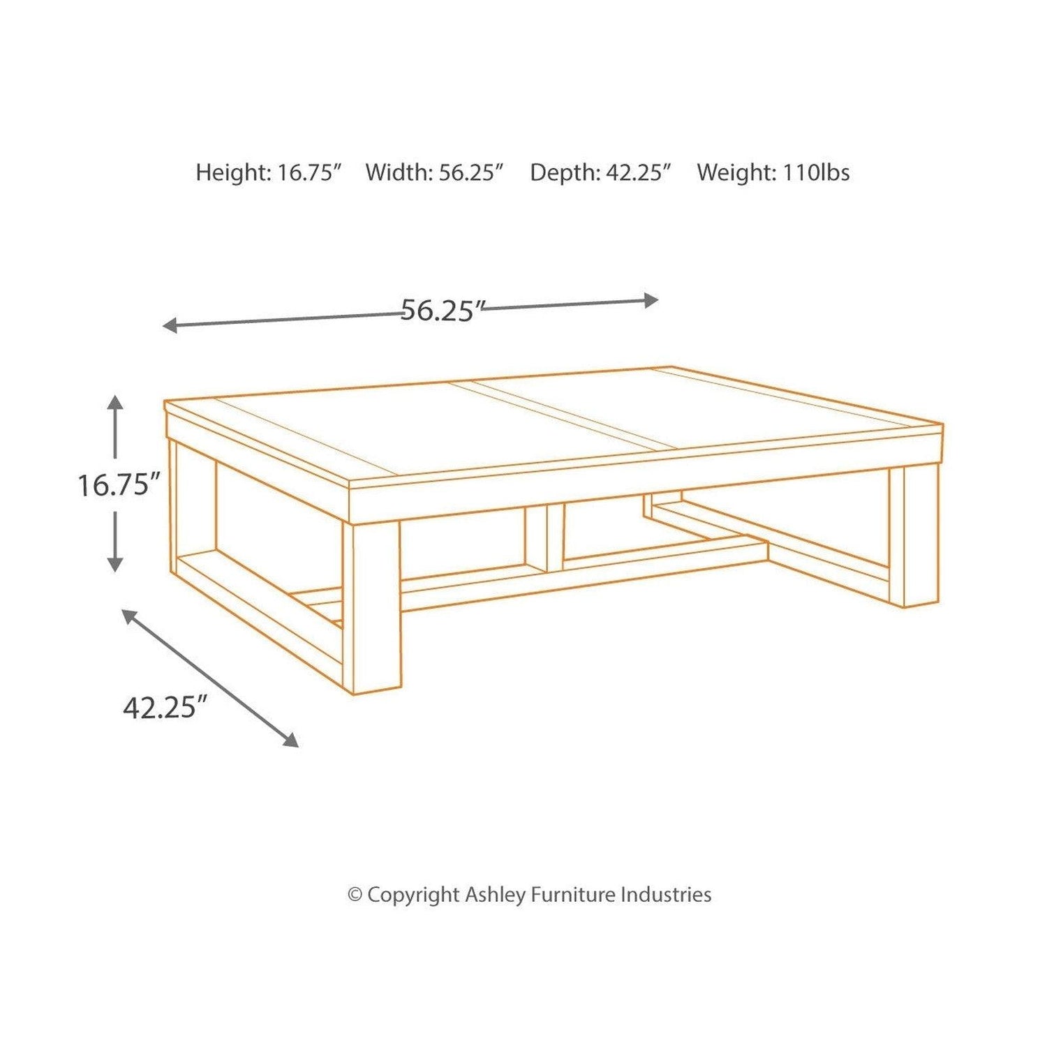 Watson Coffee Table Ash-T481-1