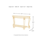 Norcastle Sofa/Console Table Ash-T499-4