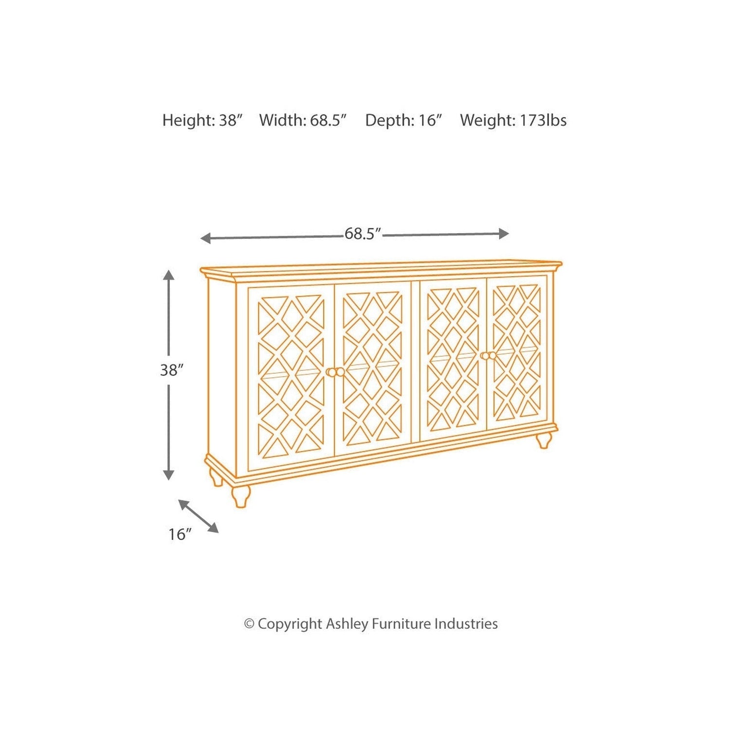 Mirimyn Accent Cabinet Ash-T505-762