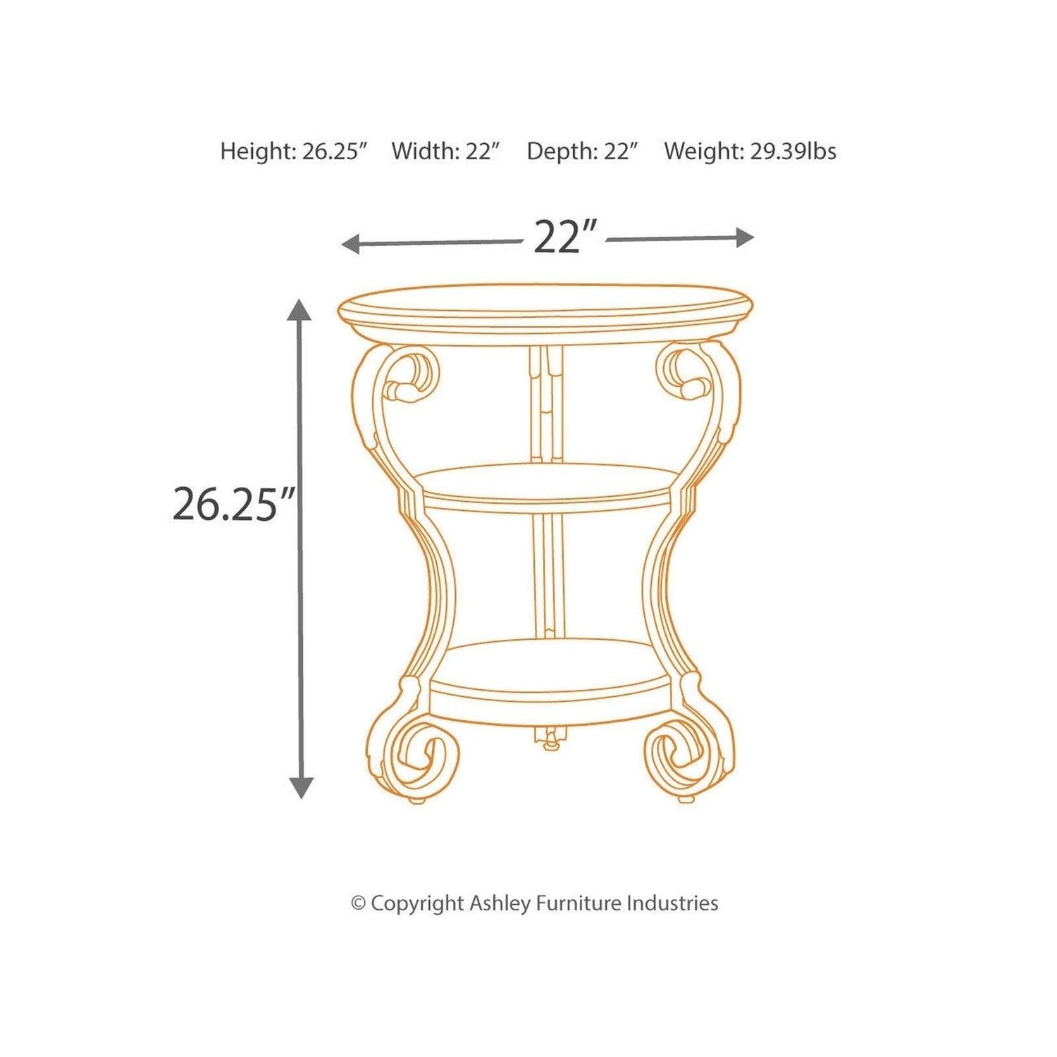 Nestor Chairside End Table Ash-T517-7