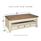 Realyn Coffee Table with Lift Top Ash-T523-9