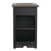 Tyler Creek Chairside End Table with USB Ports & Outlets Ash-T736-7