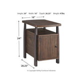 Vailbry Chairside End Table Ash-T758-7